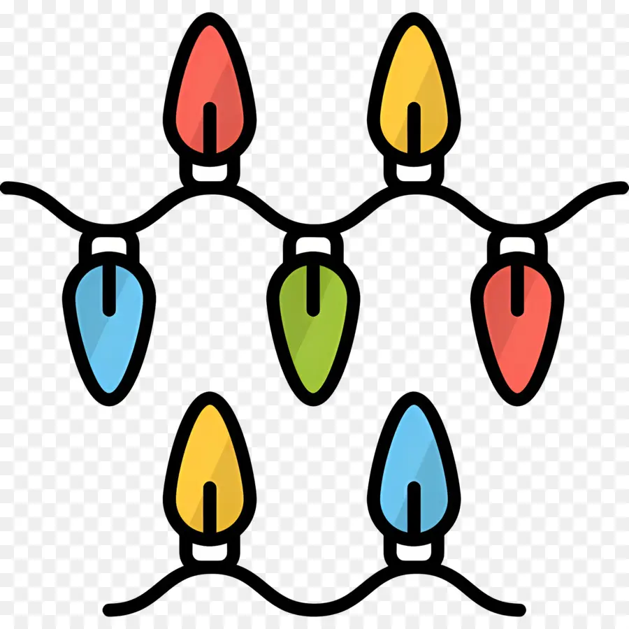 Luces De Cadena，Luces De Navidad PNG