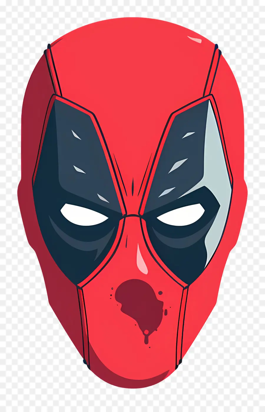 Cara De Deadpool De Dibujos Animados，Máscara Roja PNG