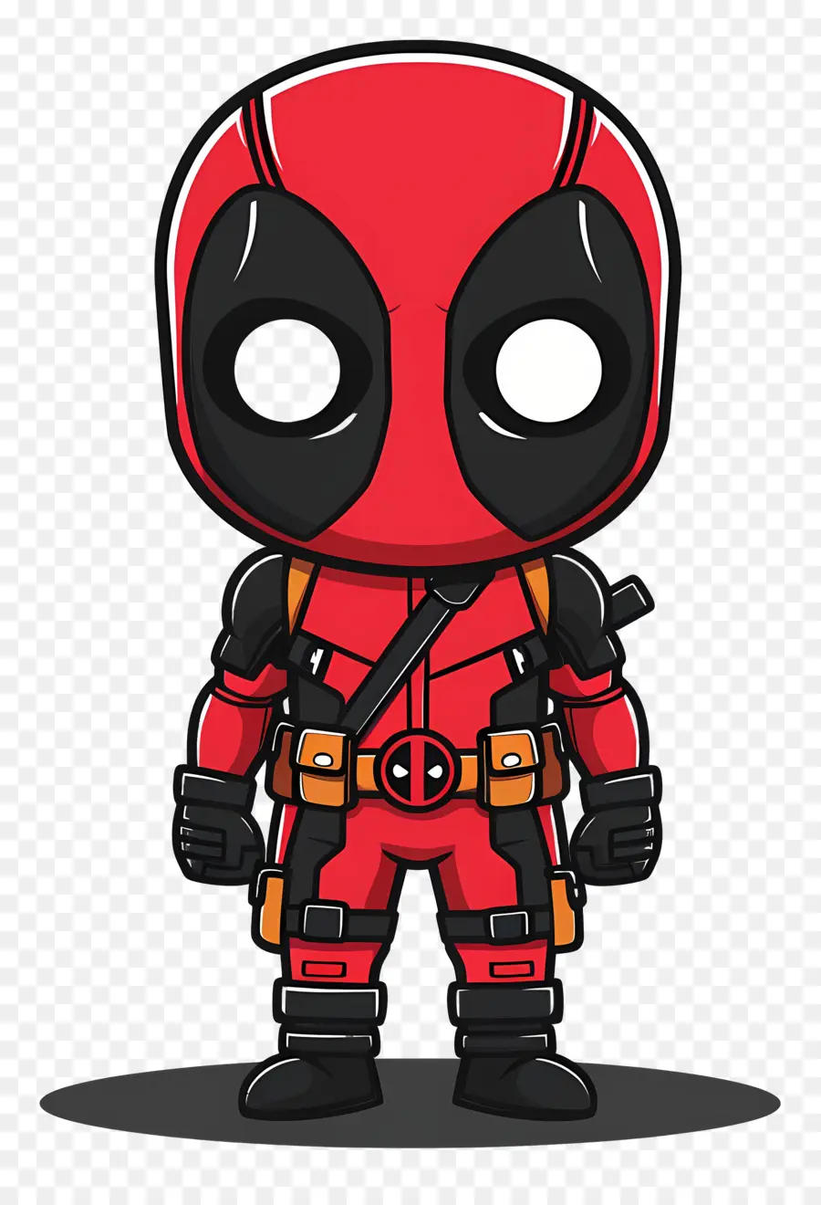 Lindo Deadpool，Personaje De Dibujos Animados Rojo PNG