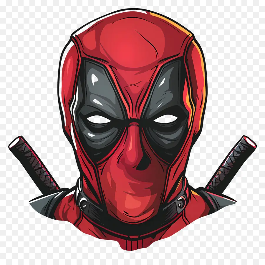 Cara De Deadpool De Dibujos Animados，Máscara De Superhéroe PNG