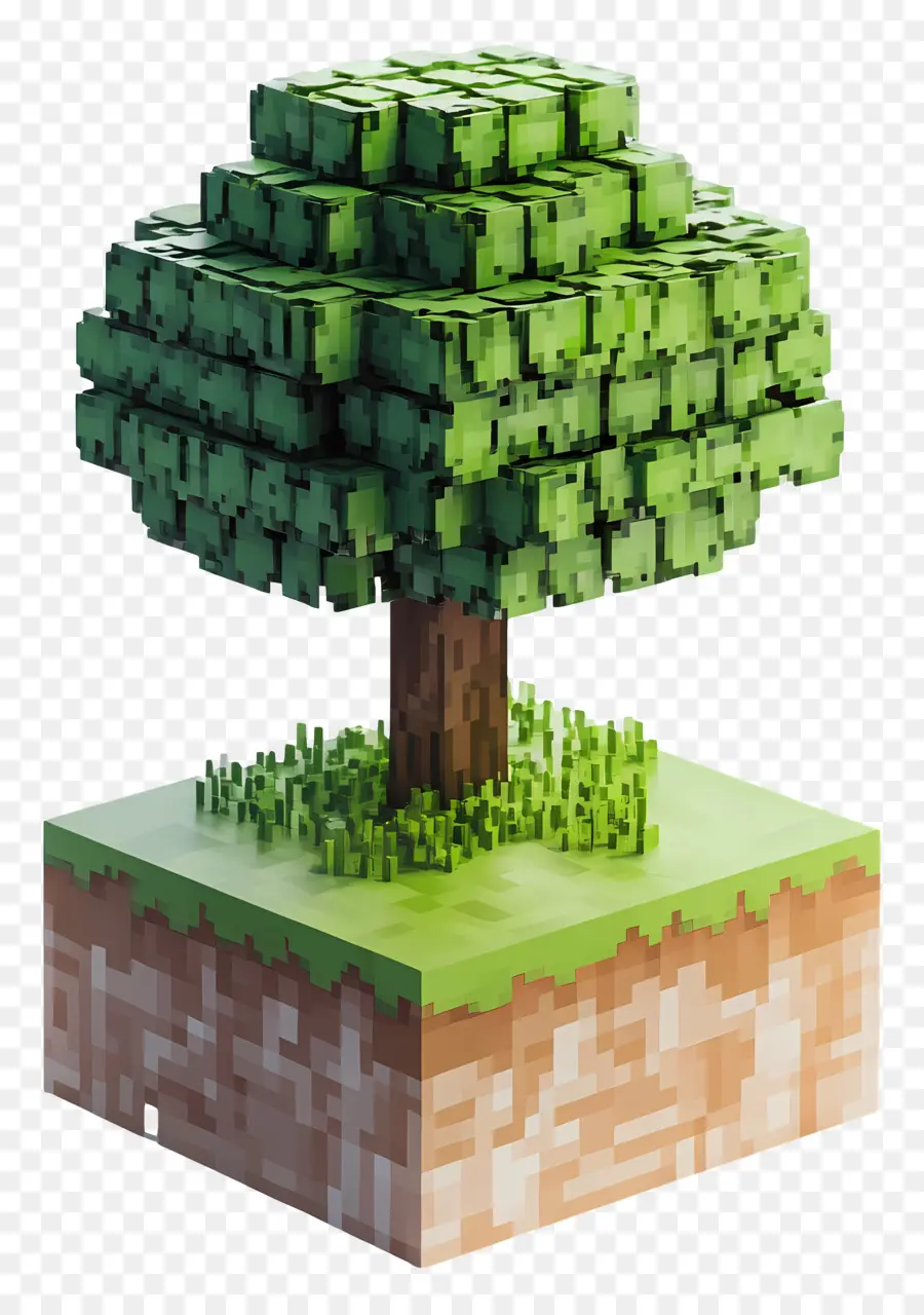 Minecraft，Árbol De Píxeles PNG