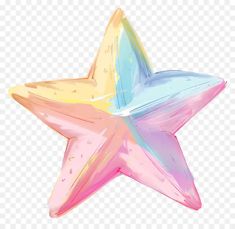 Estrella Pastel，Estrella Colorida PNG