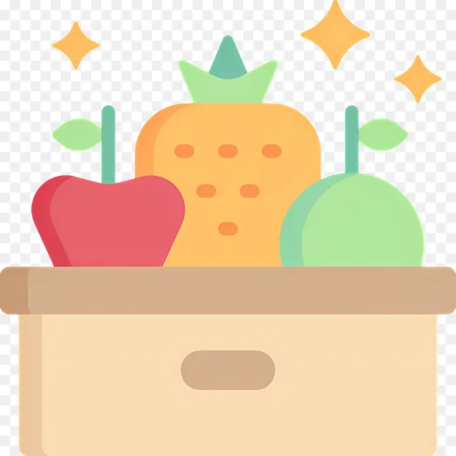 Caja De Cosecha，Frutas PNG