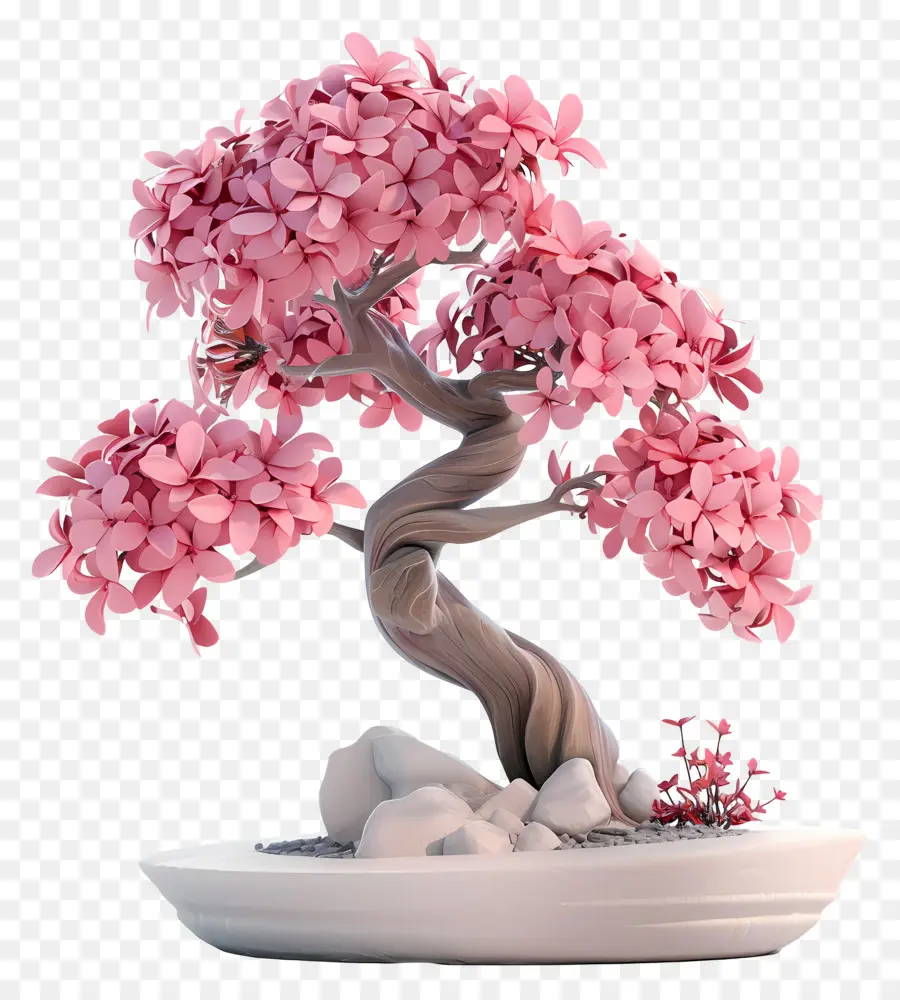 árbol Bonsái Rosa，Árbol Bonsái PNG