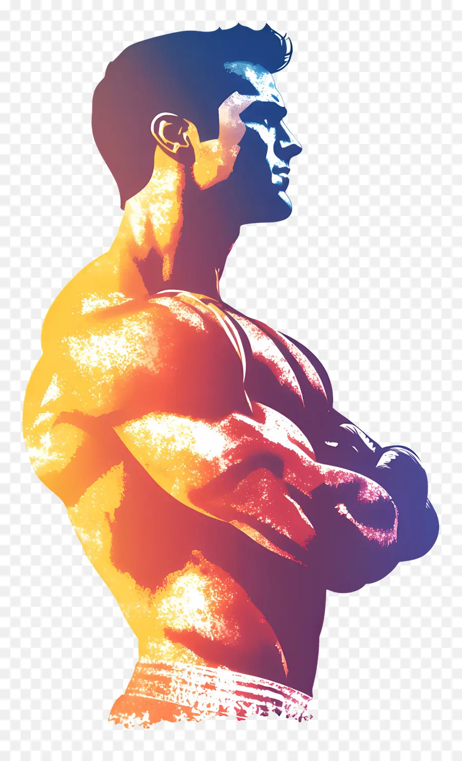 Silueta De Hombre Fuerte，Hombre Musculoso PNG