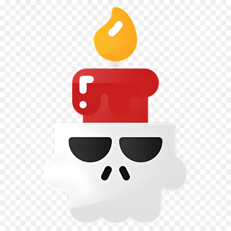 Vela De Calavera，Calavera Con Llama PNG