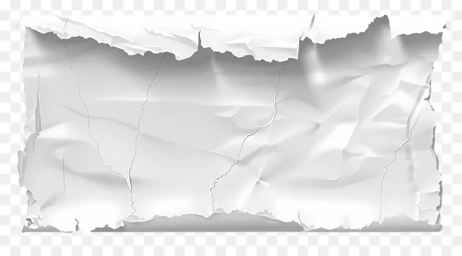 Papel Rasgado Blanco，Papel Arrugado PNG