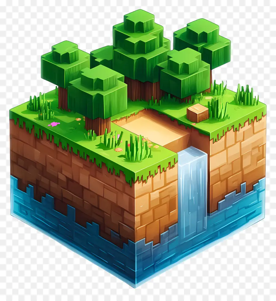 Minecraft，Isla Flotante PNG