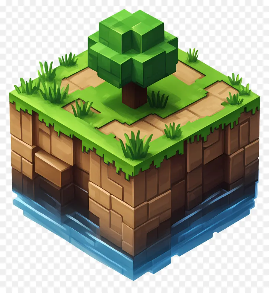 Minecraft，Isla Flotante PNG