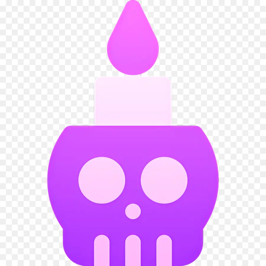 Vela De Calavera，Calavera Morada PNG