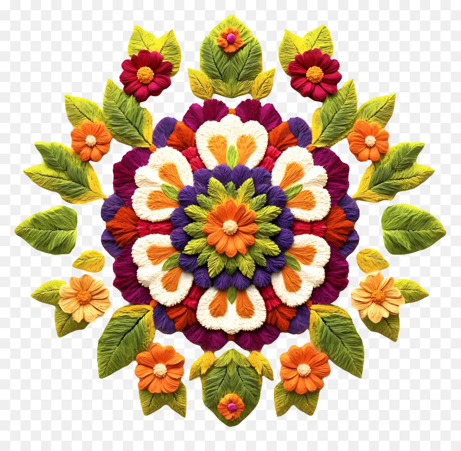 Rangoli Floral De Onam，Rangoli PNG