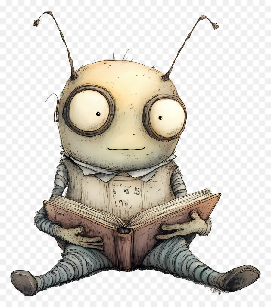 Gusano De Libro，Lectura De Insectos De Dibujos Animados PNG