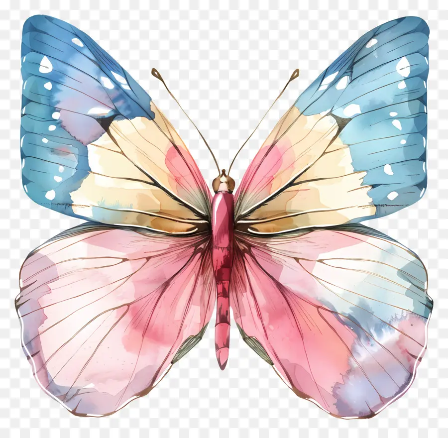 Mariposa Pastel，Mariposa Colorida PNG