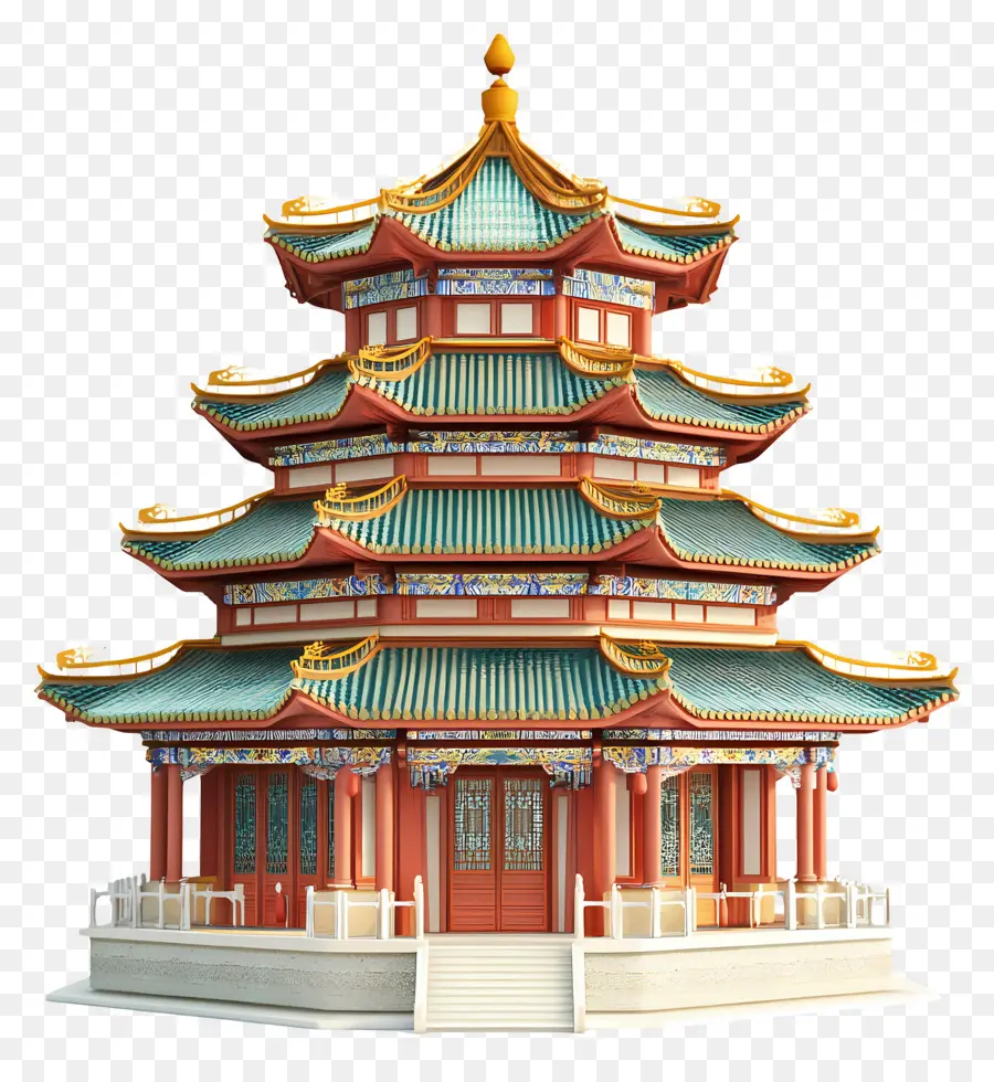 Templo Chino，Pagoda PNG