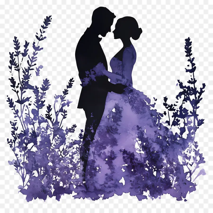 Silueta De Boda，Silueta Pareja PNG