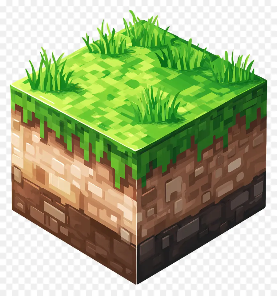 Minecraft，Bloque De Hierba De Minecraft PNG