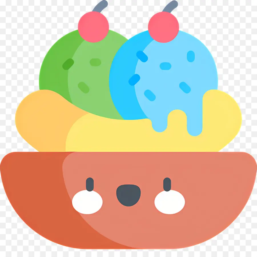 Helado De Helado，Helado Con Cara PNG