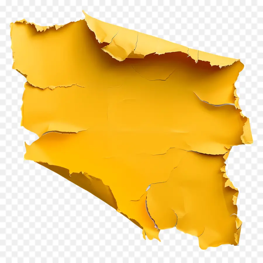 Papel Rasgado Amarillo，Papel Rasgado PNG