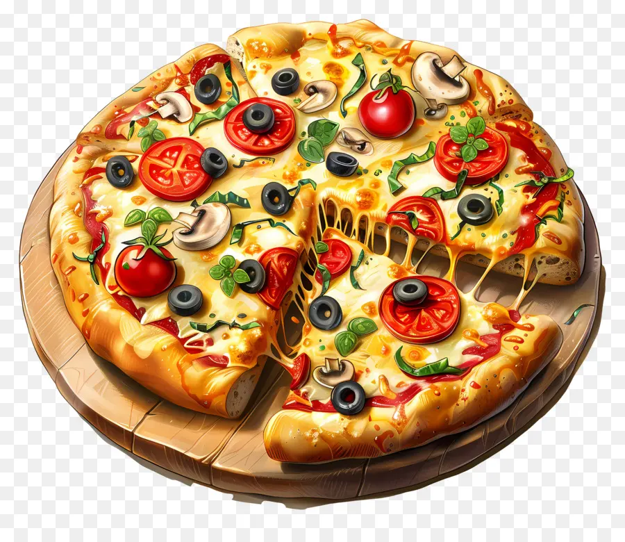 Pizza Griega，Pizza PNG