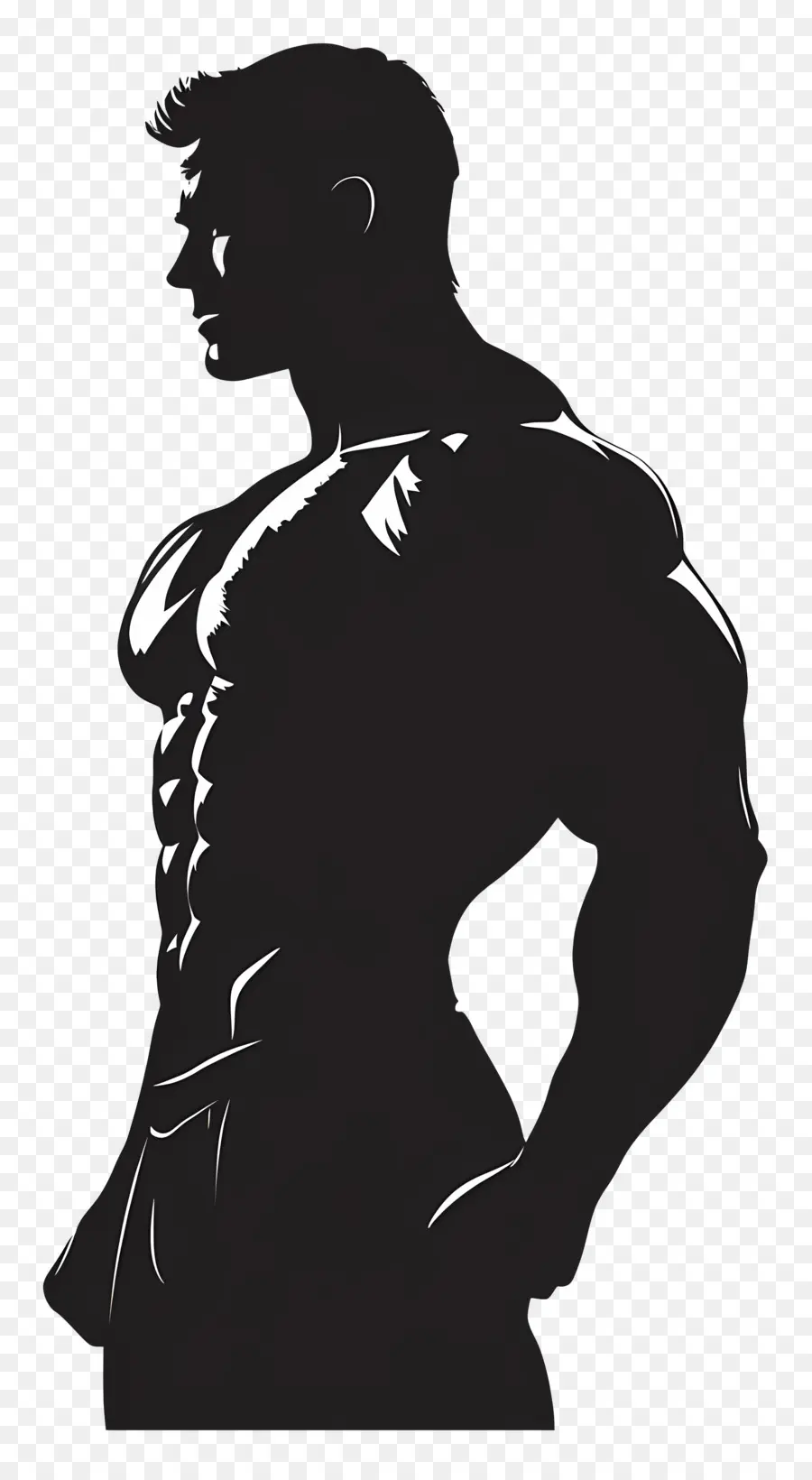 Silueta De Hombre Fuerte，Hombre Musculoso PNG