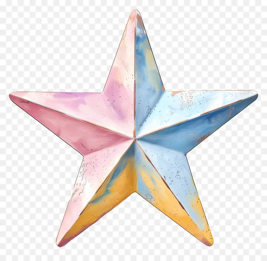 Estrella Pastel，Estrella Colorida PNG