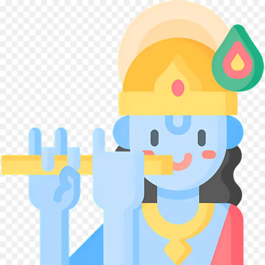 Krishna，Krishna Tocando La Flauta PNG