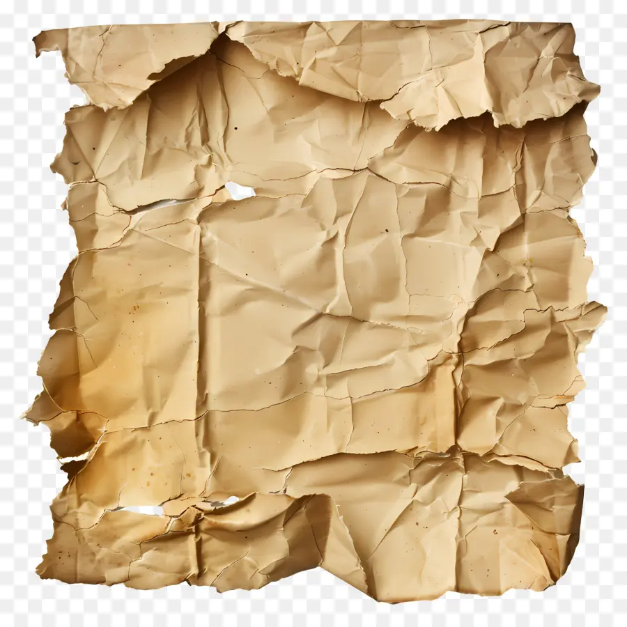 Papel Viejo Rasgado，Papel Arrugado PNG