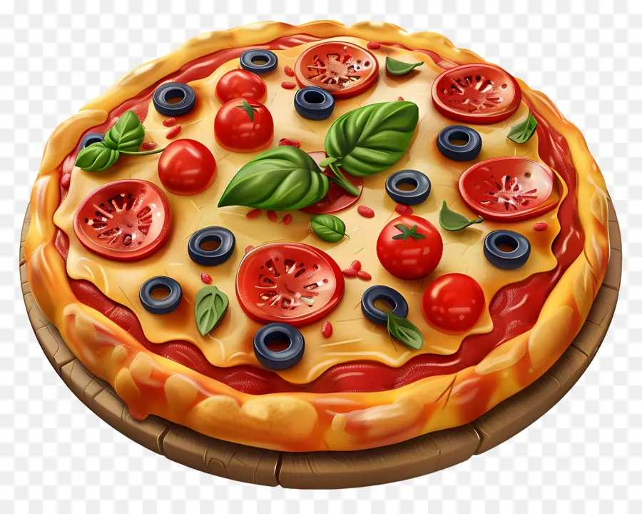 Pizza Griega，Pizza Con Aceitunas PNG