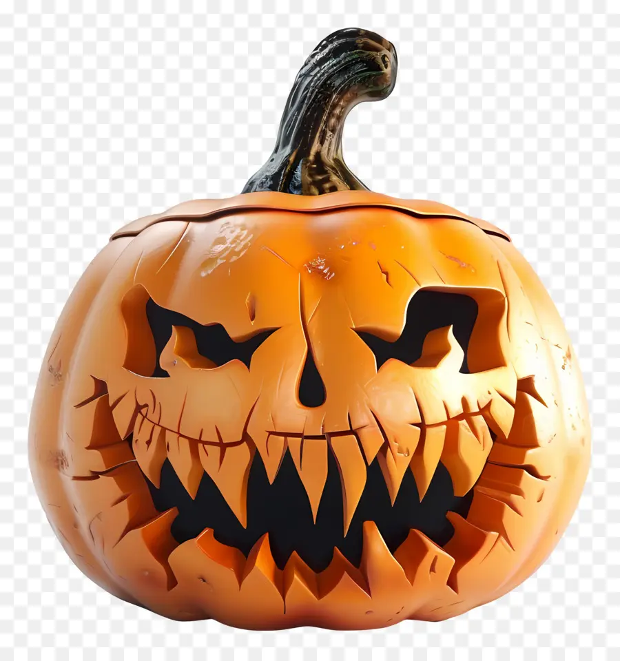 Calabaza De Halloween Animada，Calabaza Aterradora PNG