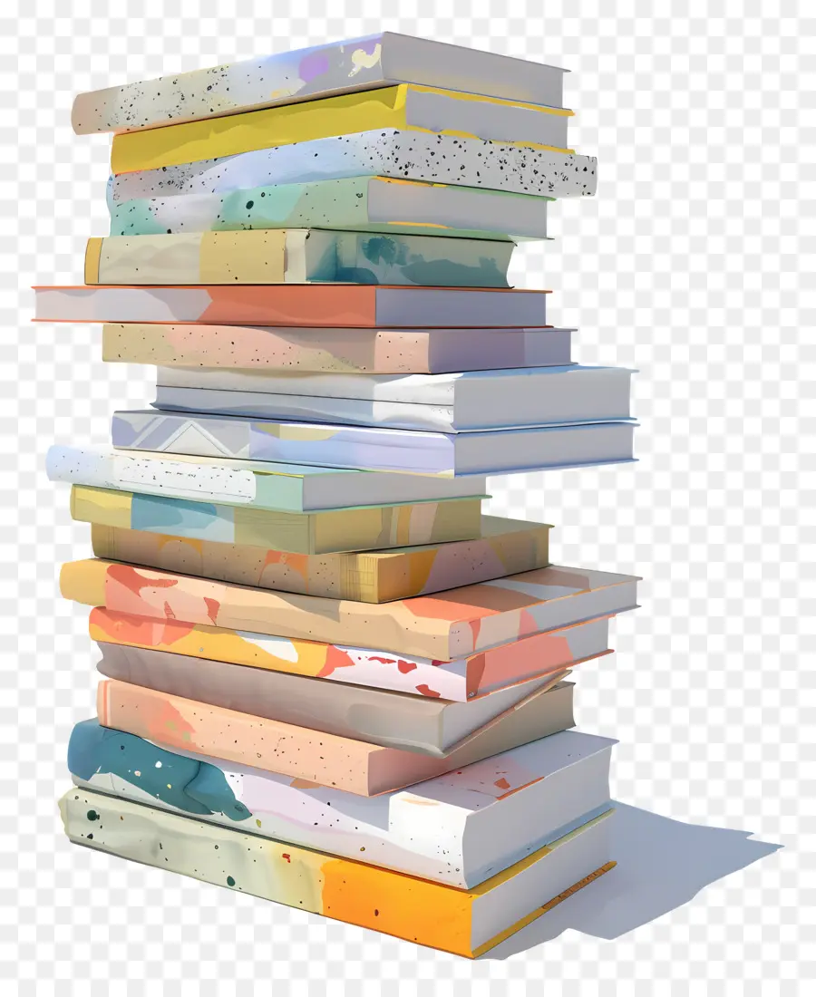 Pila De Libros 3d，Pila De Libros PNG