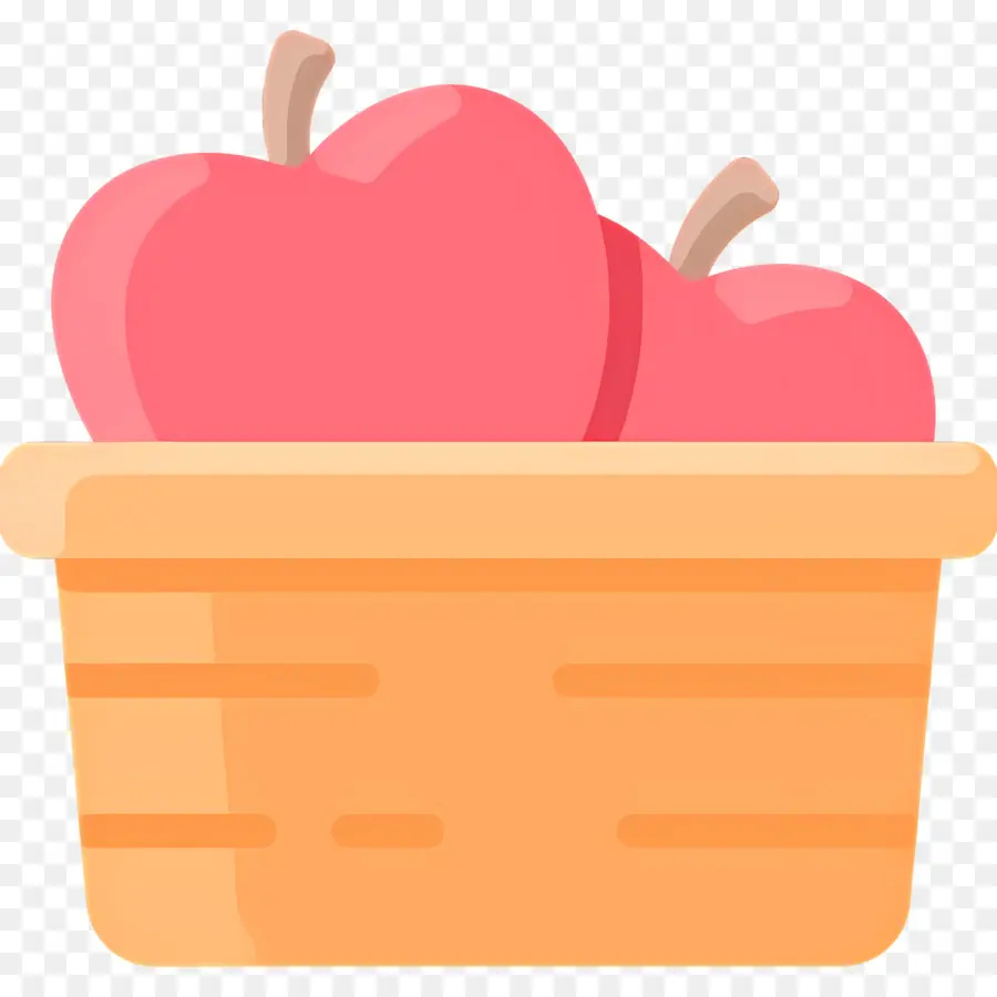 Canasta De Manzanas，Manzanas Rojas PNG