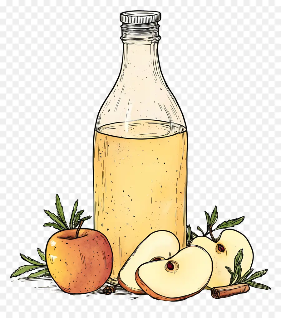 Sidra De Manzana，Botella De Aceite PNG