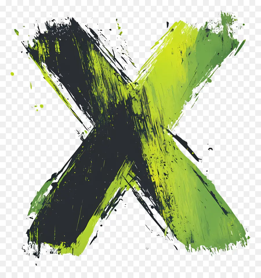 Verde X，Marca X PNG