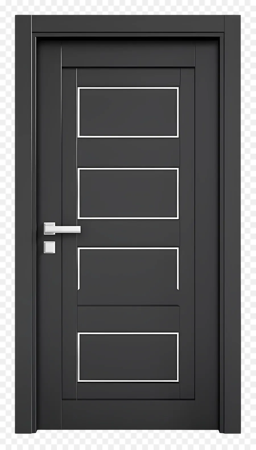 Puerta Moderna Modelo 3d，Puerta Negra PNG