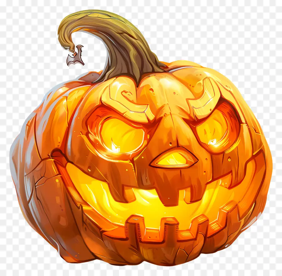 Calabaza De Halloween Animada，Jack O' Lanterns PNG