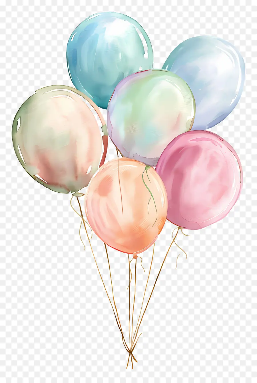 Globos Pastel，Globos Coloridos PNG