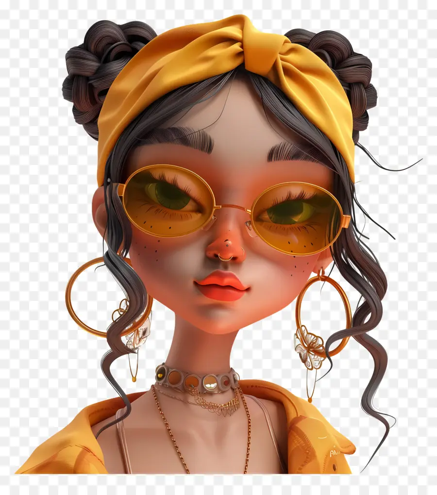 Avatar De Niña 3d，Chica PNG