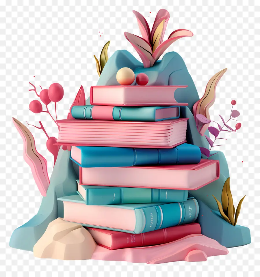 Pila De Libros 3d，Libros PNG