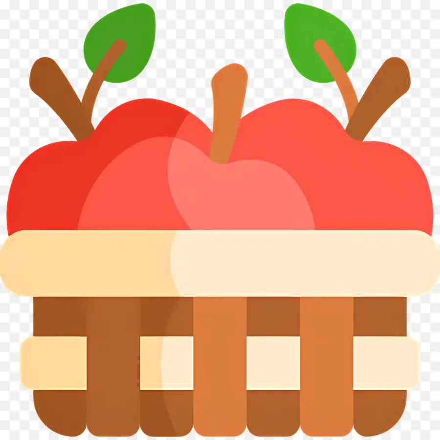 Canasta De Manzanas，Cesta De Manzanas Rojas PNG