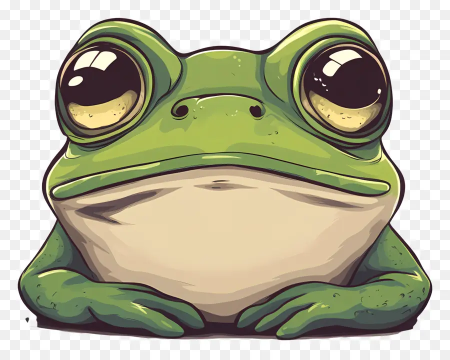 Emoji De Rana，Rana De Dibujos Animados PNG