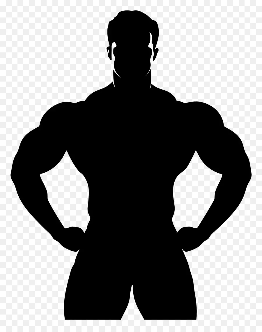 Silueta De Hombre Fuerte，Hombre Musculoso PNG