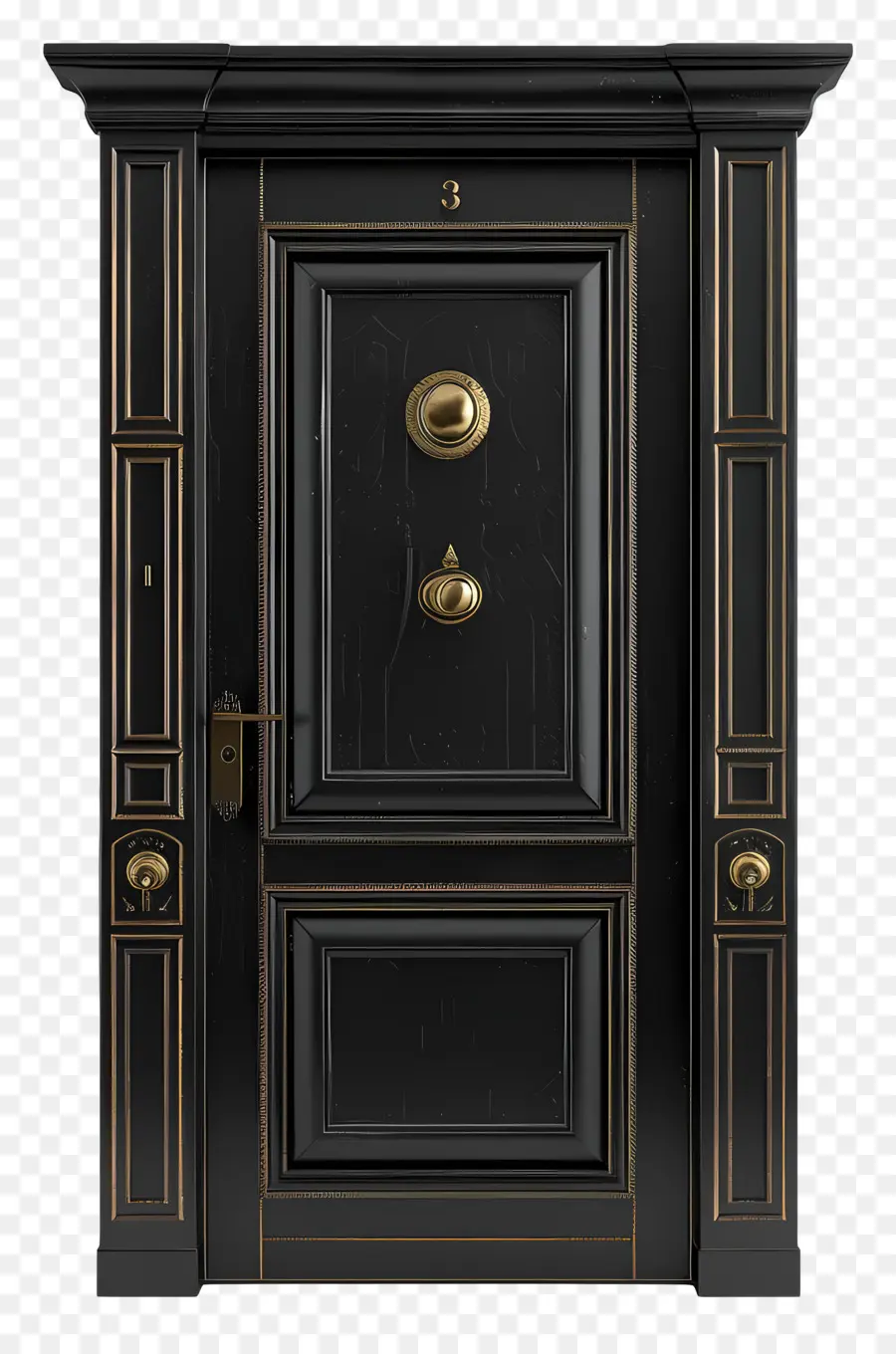 Puerta Moderna Modelo 3d，Puerta Negra PNG