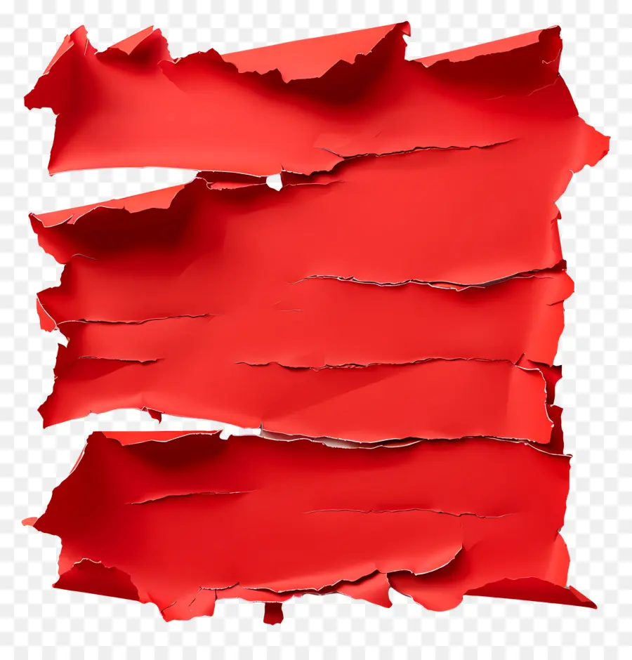 Papel Rasgado Rojo，Bordes Rasgados PNG