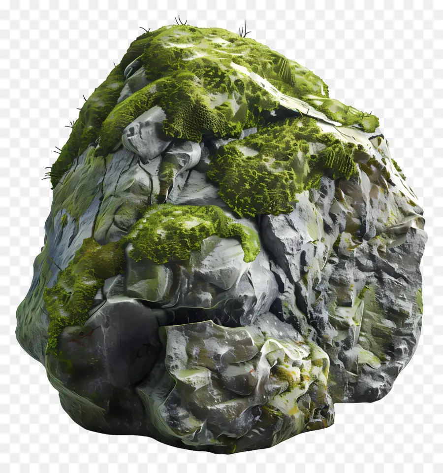 Piedra Cubierta De Musgo，Roca PNG