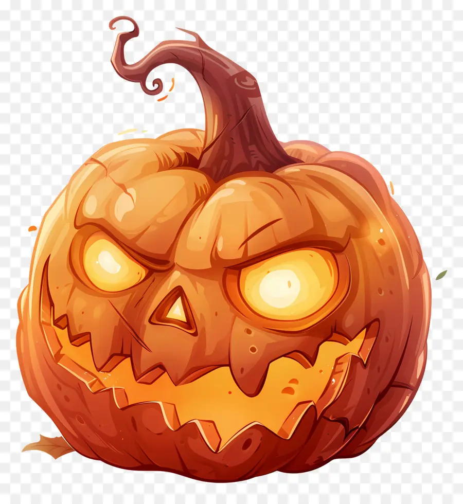 Calabaza De Halloween Animada，Calabaza Sonriente PNG