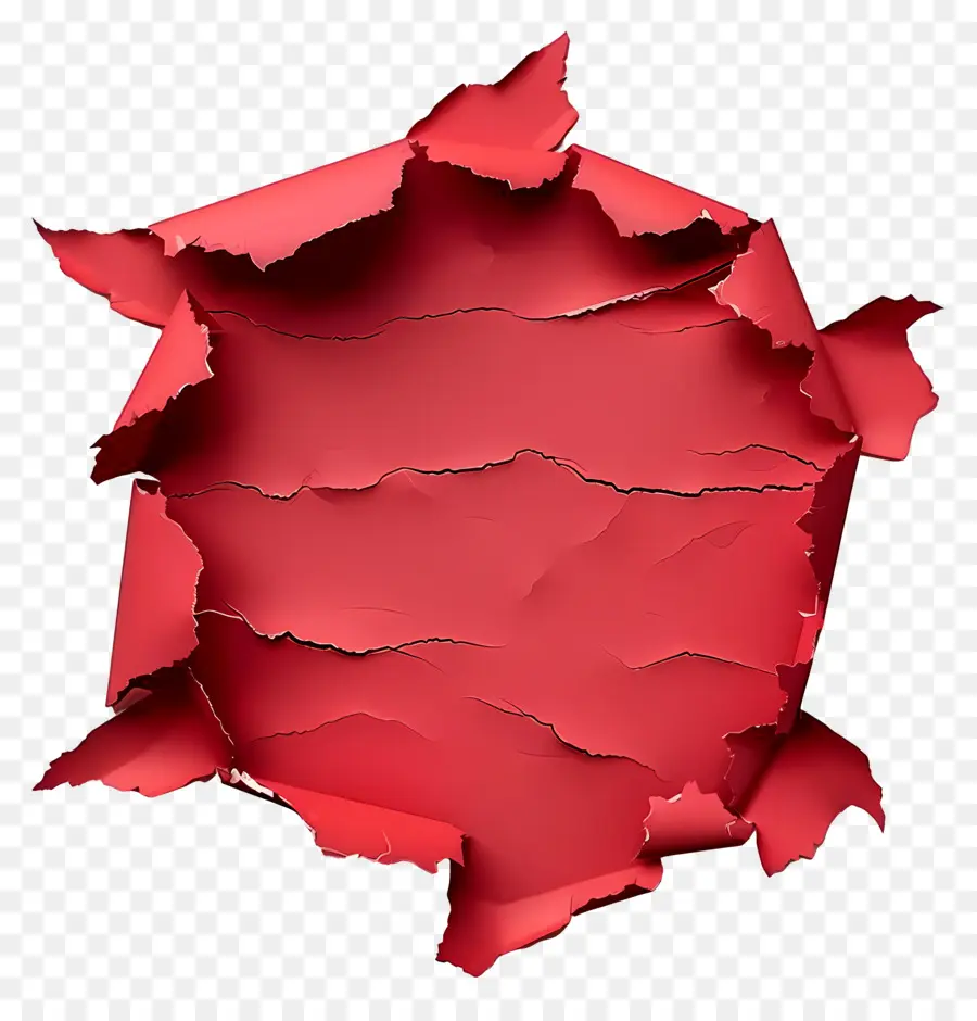 Papel Rasgado Rojo，Bordes Rasgados PNG