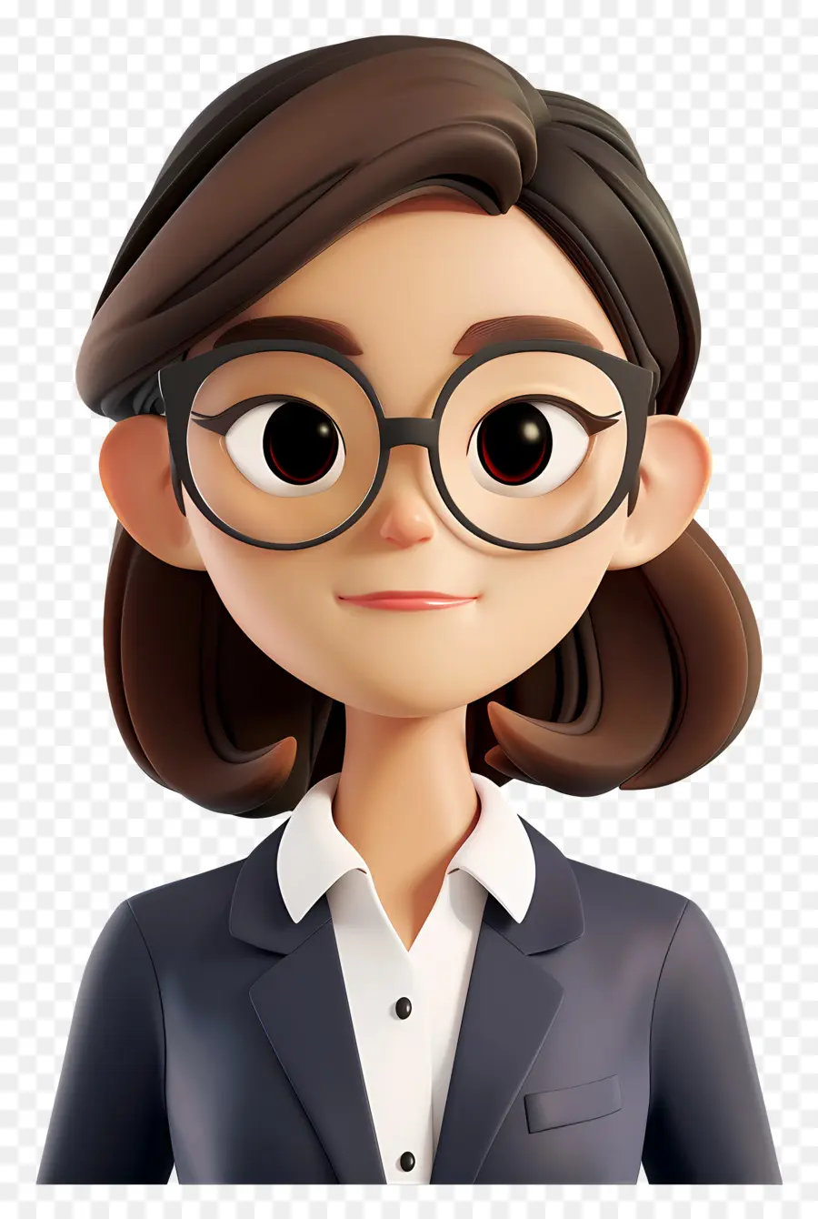 Avatar De Niña 3d，Mujer Animada Con Gafas PNG