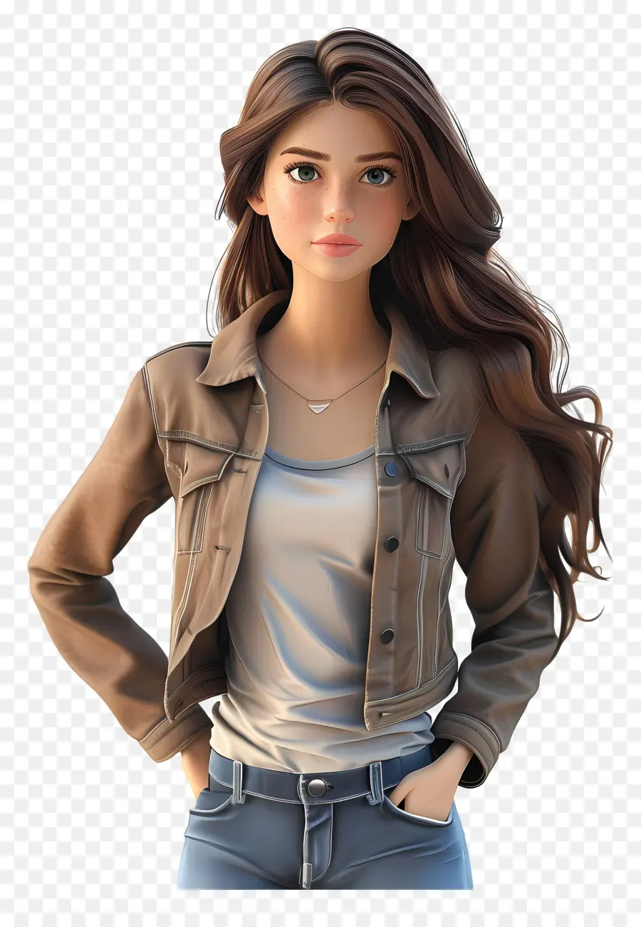 Avatar De Mujer 3d，Joven PNG