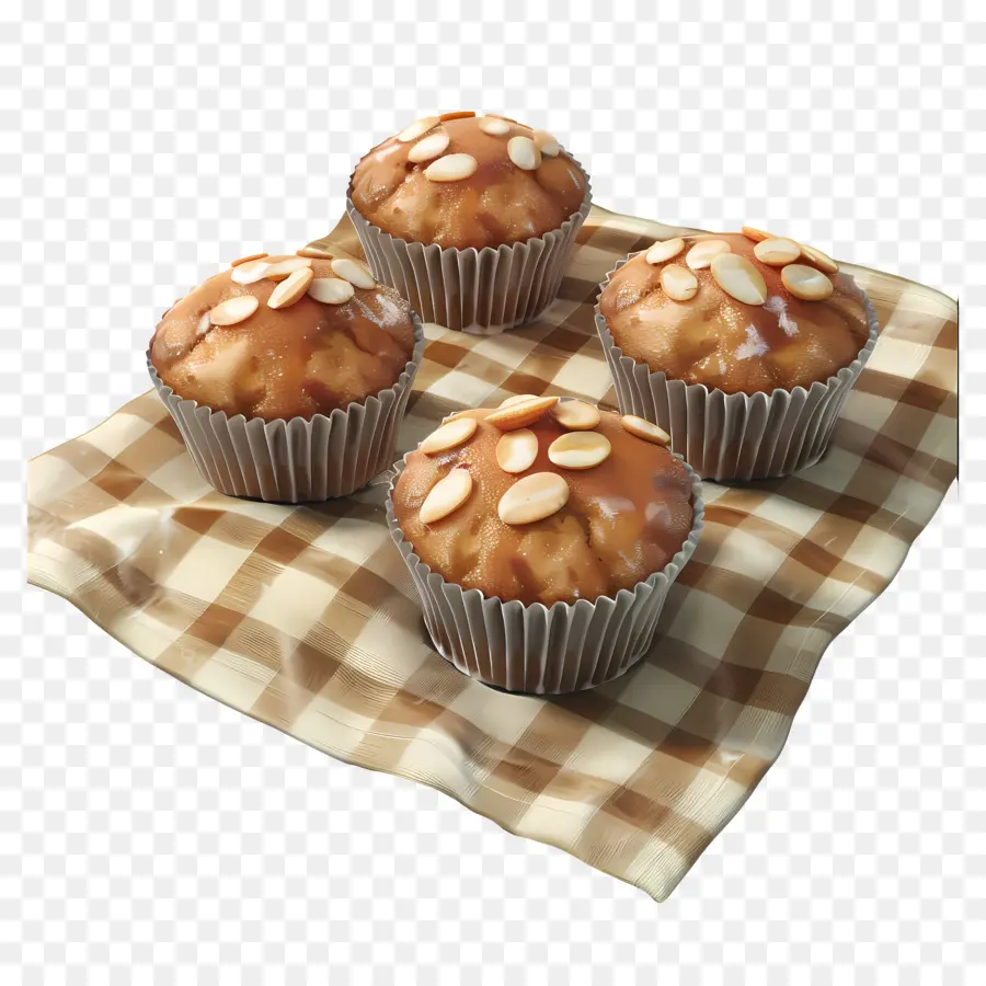 Muffins De Almendras，Magdalenas PNG