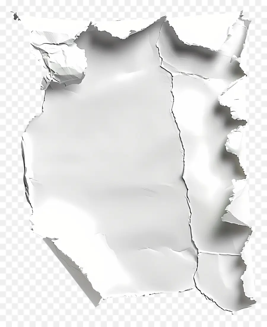 Papel Rasgado Blanco，Papel Agrietado PNG